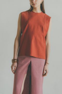 ラウンドスリーブトップス - ROUND SLEEVE TOPS - RED