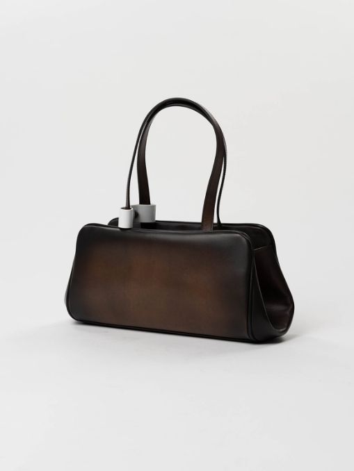 "ヴィンテージ" イースト-ウエスト バッグ- "VINTAGE" East-West Bag (BROWN)