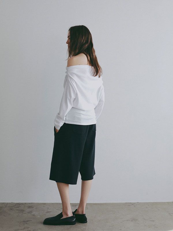 ダブルフェイスニットハーフパンツ(NAVY)