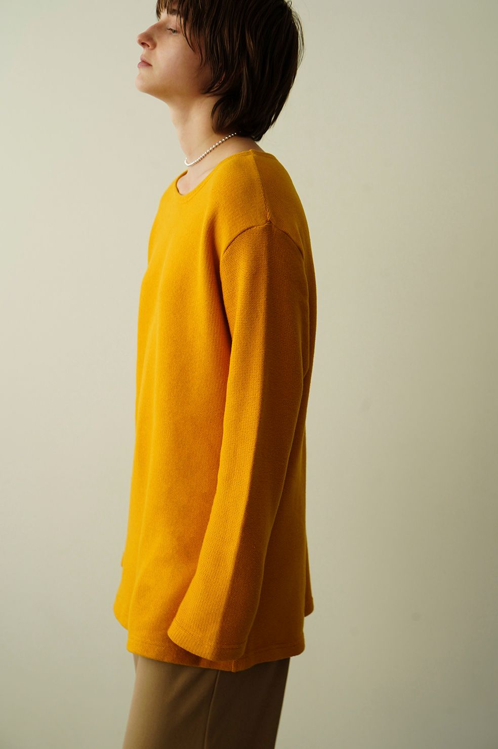 クラネ / CLANE ラウンドスリーブトップス - ROUND SLEEVE TOPS - YELLOW CLANE - ラウンドスリーブトップス - ROUND SLEEVE TOPS