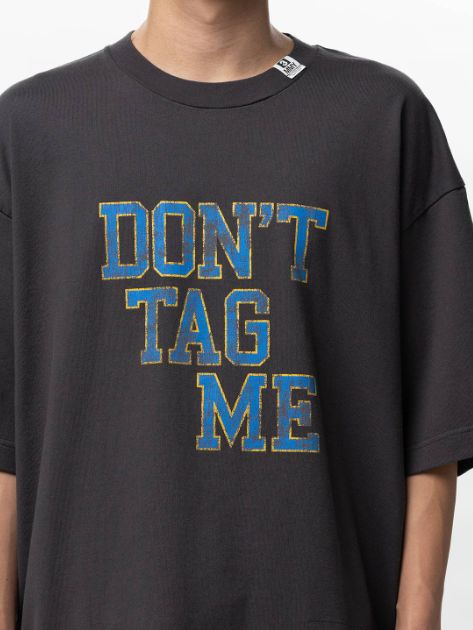プリントTシャツ - Don't Tag Me Printed T-shirt （BLACK)