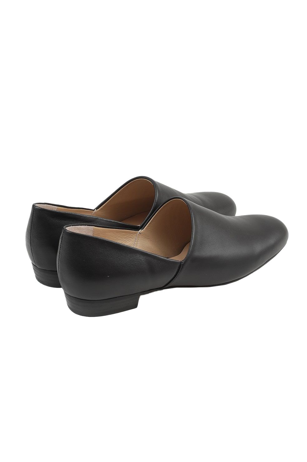 サイドカットフラットシューズ - SIDE CUT STACKED FLAT SHOES (BLACK)