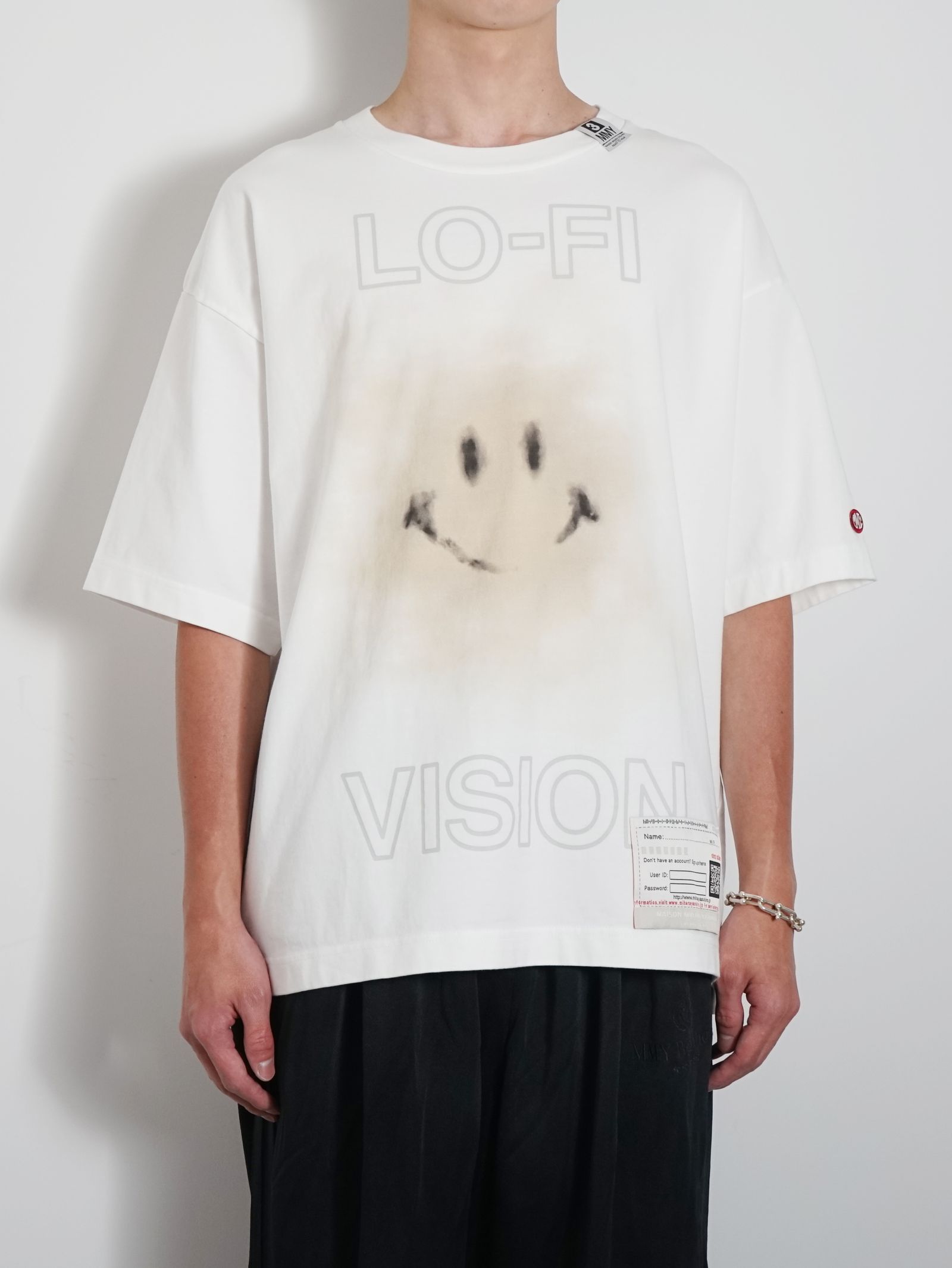 Maison MIHARA YASUHIRO - プリント ティーシャツ - Smily Face Printed T-shirt - BLACK |  ADDICT WEB SHOP