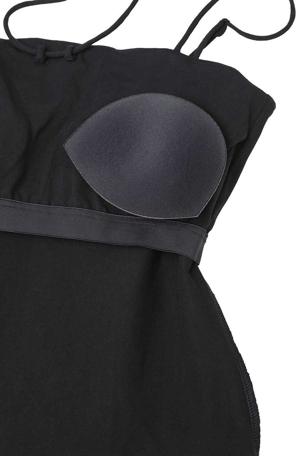 ベアトップ -  THIN CORD HALTER NECK TOPS (BLACK)