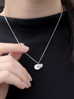 フロートネックレス SV ホワイトクォーツ シルバー 天然石 シンプル ユニセックス アクセサリー