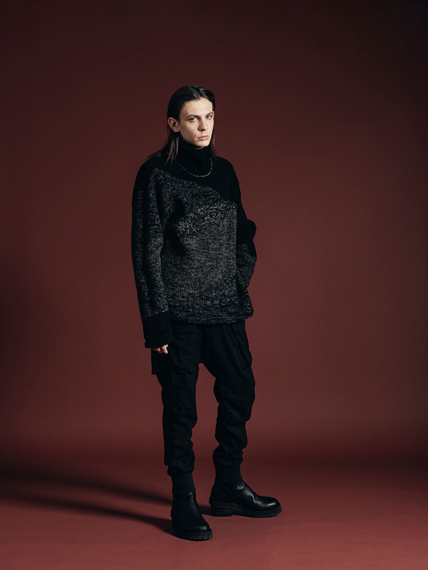 ウール リネン カーゴ パンツ - WOOL / LINEN CARGO PANTS - VI-3647-04 - A-BLACK