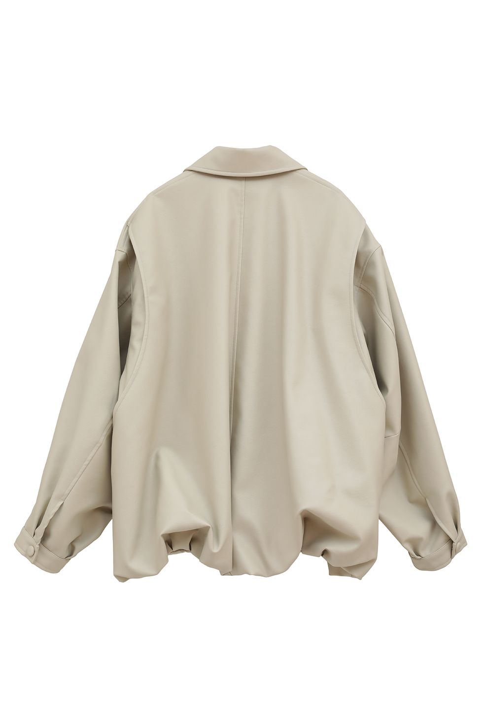 フェイクレザーバルーンジャケット - FAKE LEATHER BALLOON JACKET IVORY
