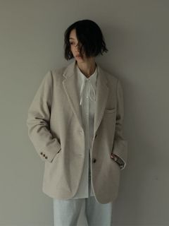 ウーリーシングルジャケット - BEIGE