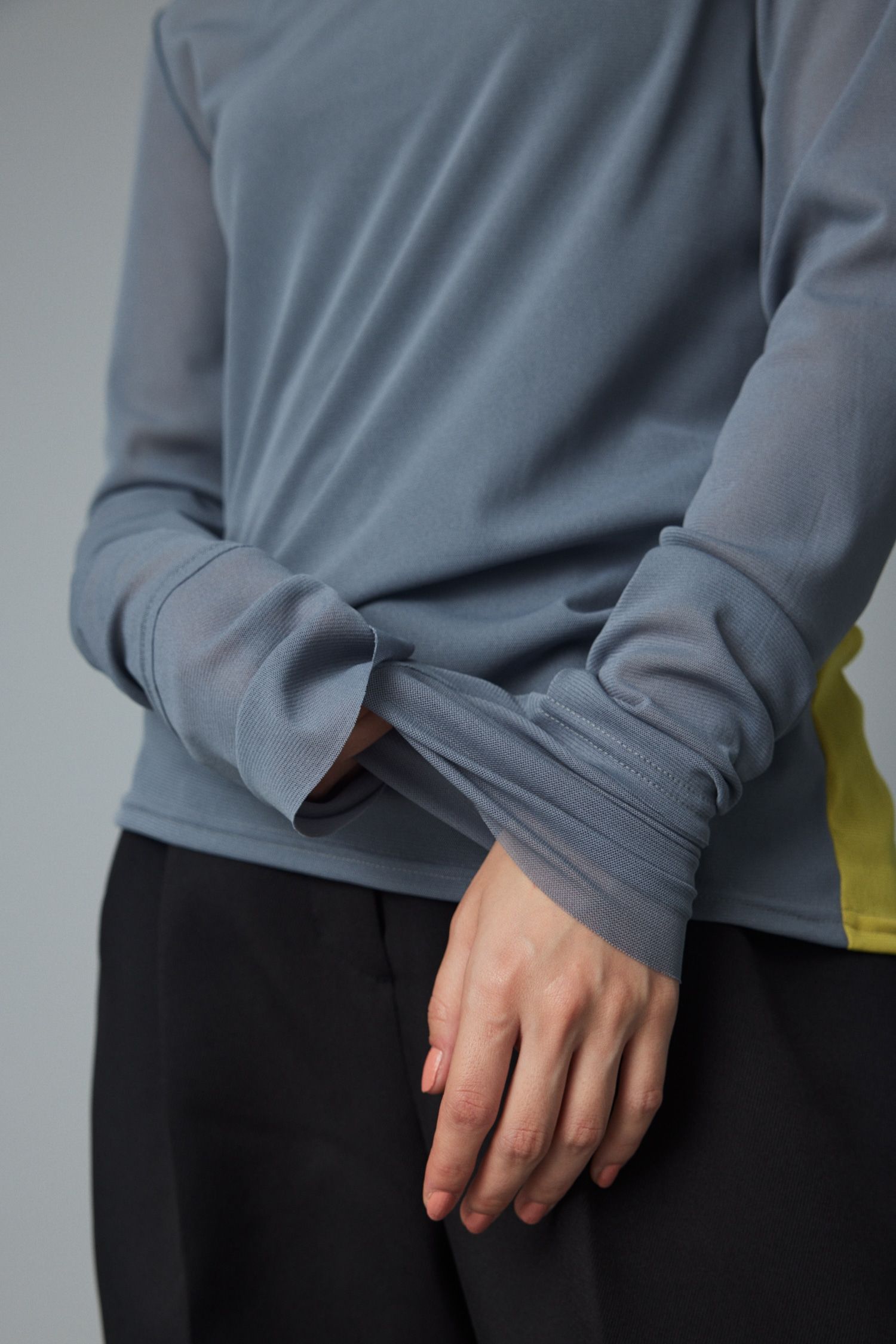 メッシュインナートップス - Mesh inner color tops - GREY