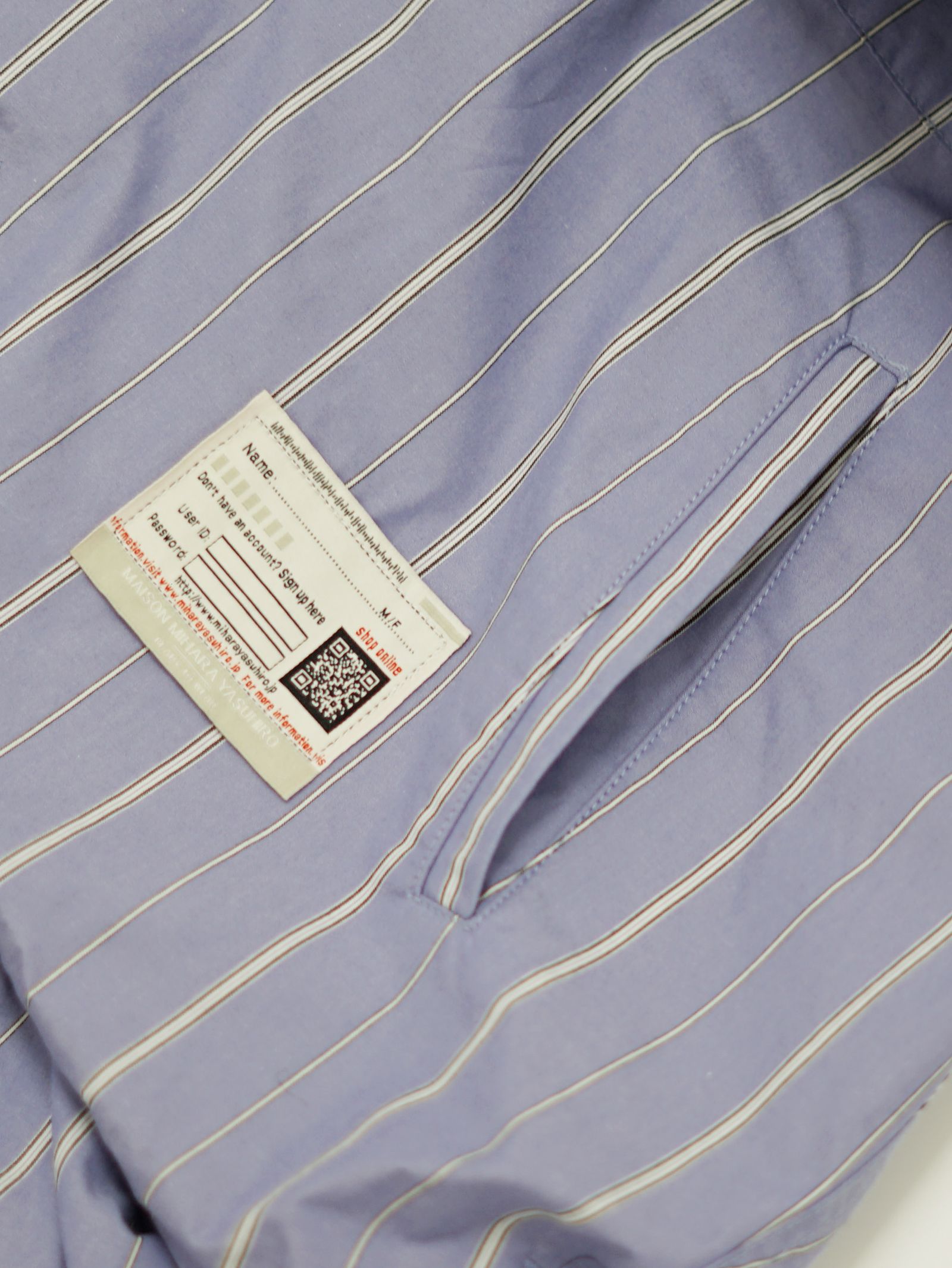 【レディース】 シフテッド レイヤー ストライプ シャツ- Shifted Layer Stripe Shir (BLUE)