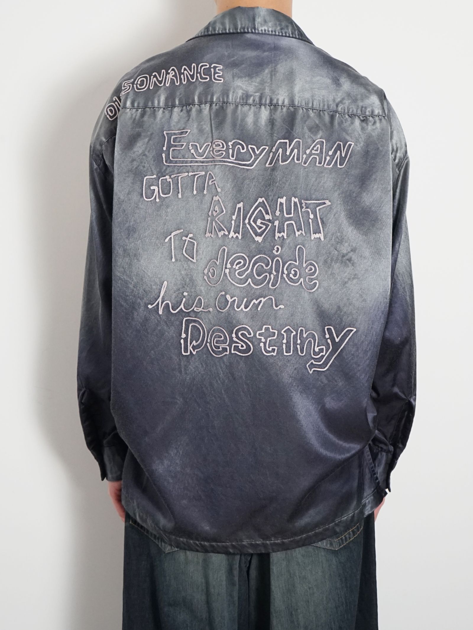 ブリーチドサテンシャツ - Bleached Satin Shirt - PUPLE