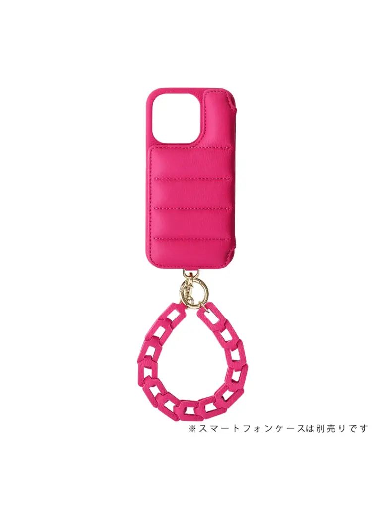 アイフォンケース ハンドストラップ レクタングル ｜Hand STRAP Rectangle (マゼンダピンク)