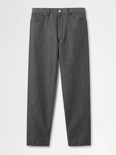 ストレートデニムパンツ - denim pant in wool denim （BLACK)