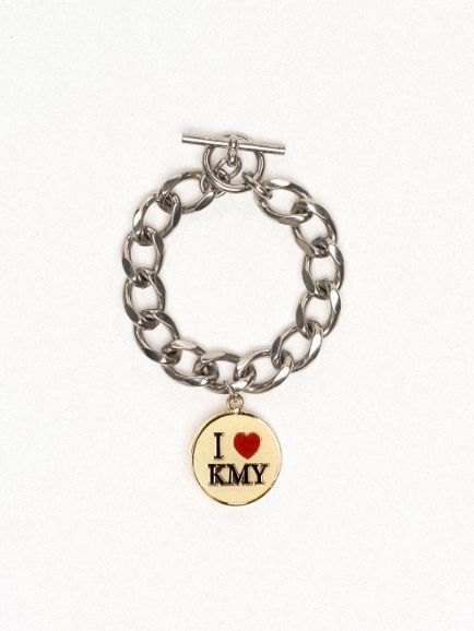 チャームブレスレット - "I LOVE KMY" Pin Charm Bracelet  (IVORY)
