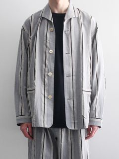 パジャマシャツ "PAJAMA SHIRTS - Cotton stripe - GREY