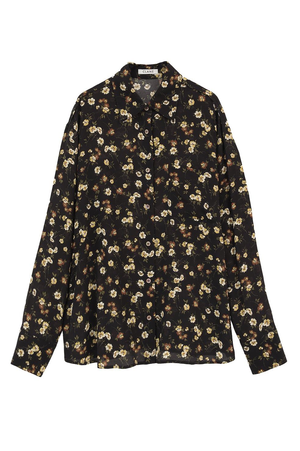 マーブルフラワーシャツ -  MABEL FLOWER SHIRT (BLACK)