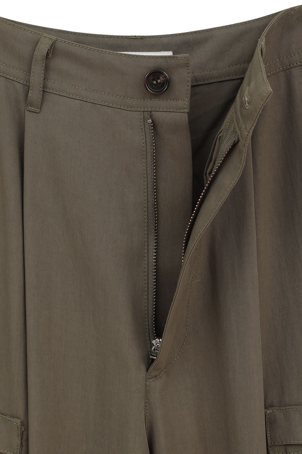 カーゴパンツ - LOW WAIST POCKET CARGO PANTS (KHAKI)