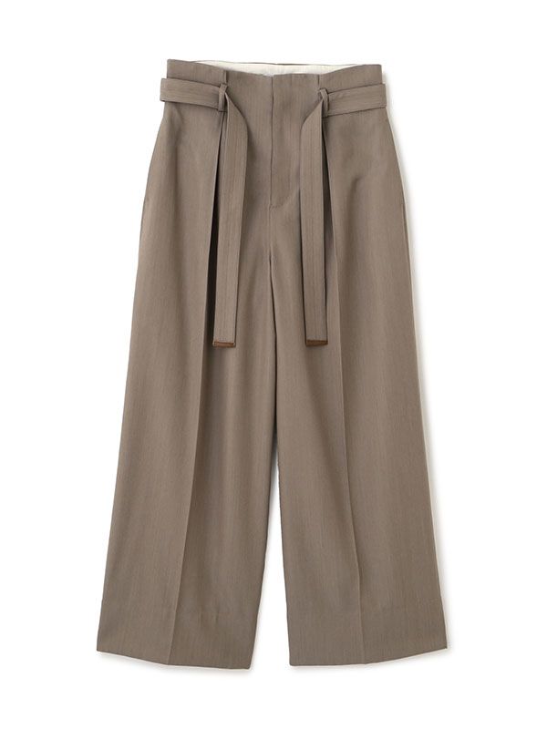 ベルテッドタックワイドパンツ (GREIGE)
