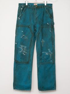 KAMIYA - ボロペインターパンツ - BORO PAINTER PANTS - BLUE | ADDICT 