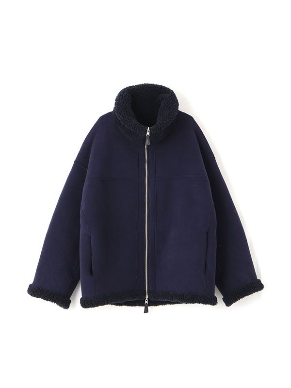 リバーシブルボアブルゾン  (NAVY)