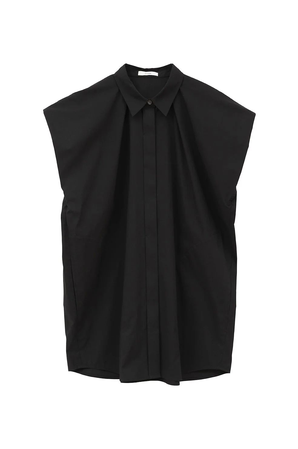 ニュアンス ショルダーロングシャツ - NUANCE SHOULDER OVER SHIRTS - BLACK