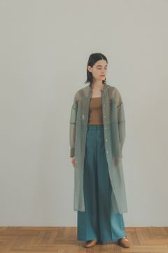 SWITCH DESIGN LONG SHEER SHIRT - リングシアーシャツ - MINT