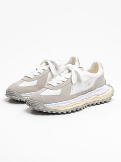 "LARRY / ラリー" OG Sole Mix Material Low-top Sneakers - オリジナルソールスニーカー（WHITE）