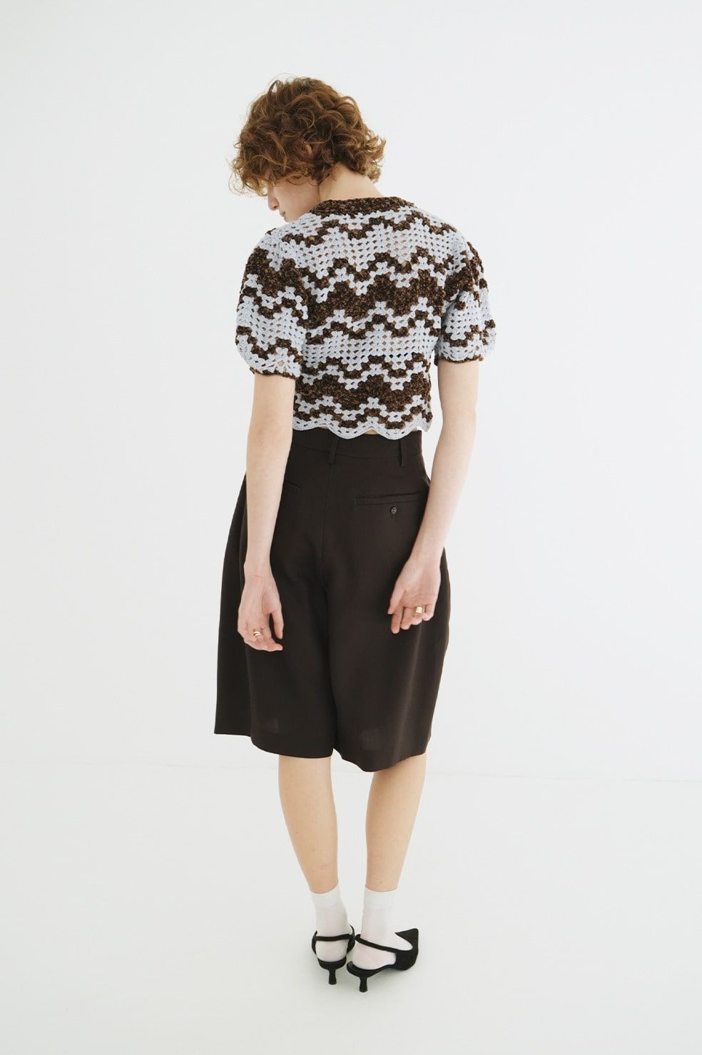 テンセルハーフパンツ - TENCEL HALF PANTS (BROWN)
