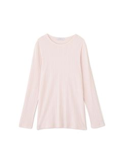 アイレットクル－ネックロンTee (LIGHT PINK)