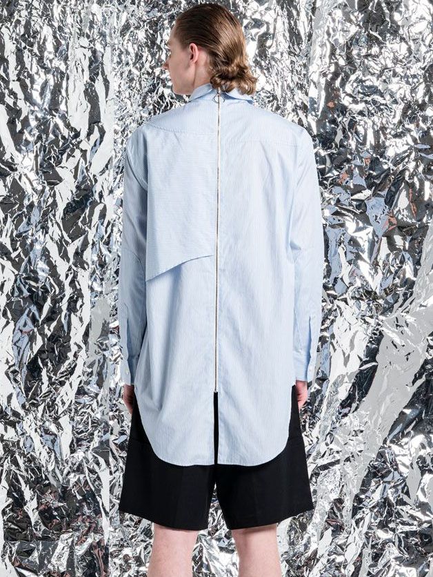 YUKI HASHIMOTO - バックジップ シャツ - BACK ZIPPED SHIRTS - WHITE ...