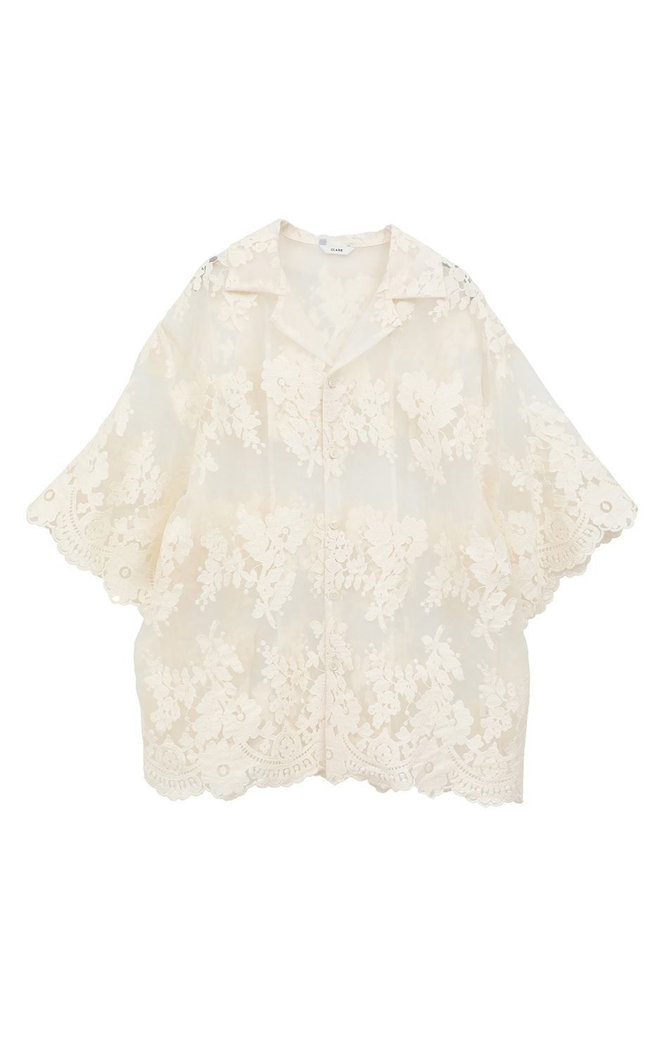CLANE - シアーフラワーレースシャツ | SHEER FLOWER LACE