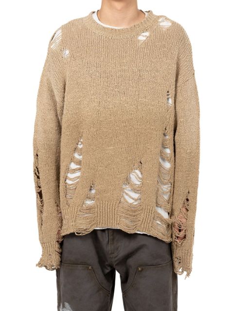 サンフェードライクニットセーター - Sun Faded Like Knit Sweater (BEIGE)