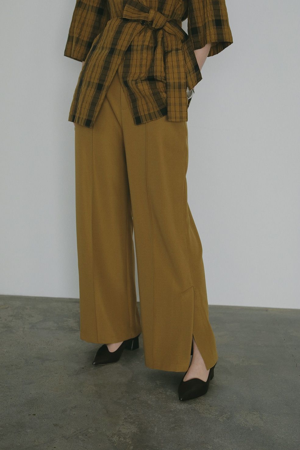 サイドベンツパンツ - SIDE VENTS PANTS CAMEL