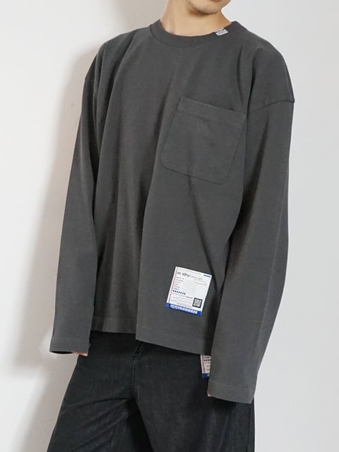 ポケットロングスリーブカットソー - POKET LS TEE - D/GREY