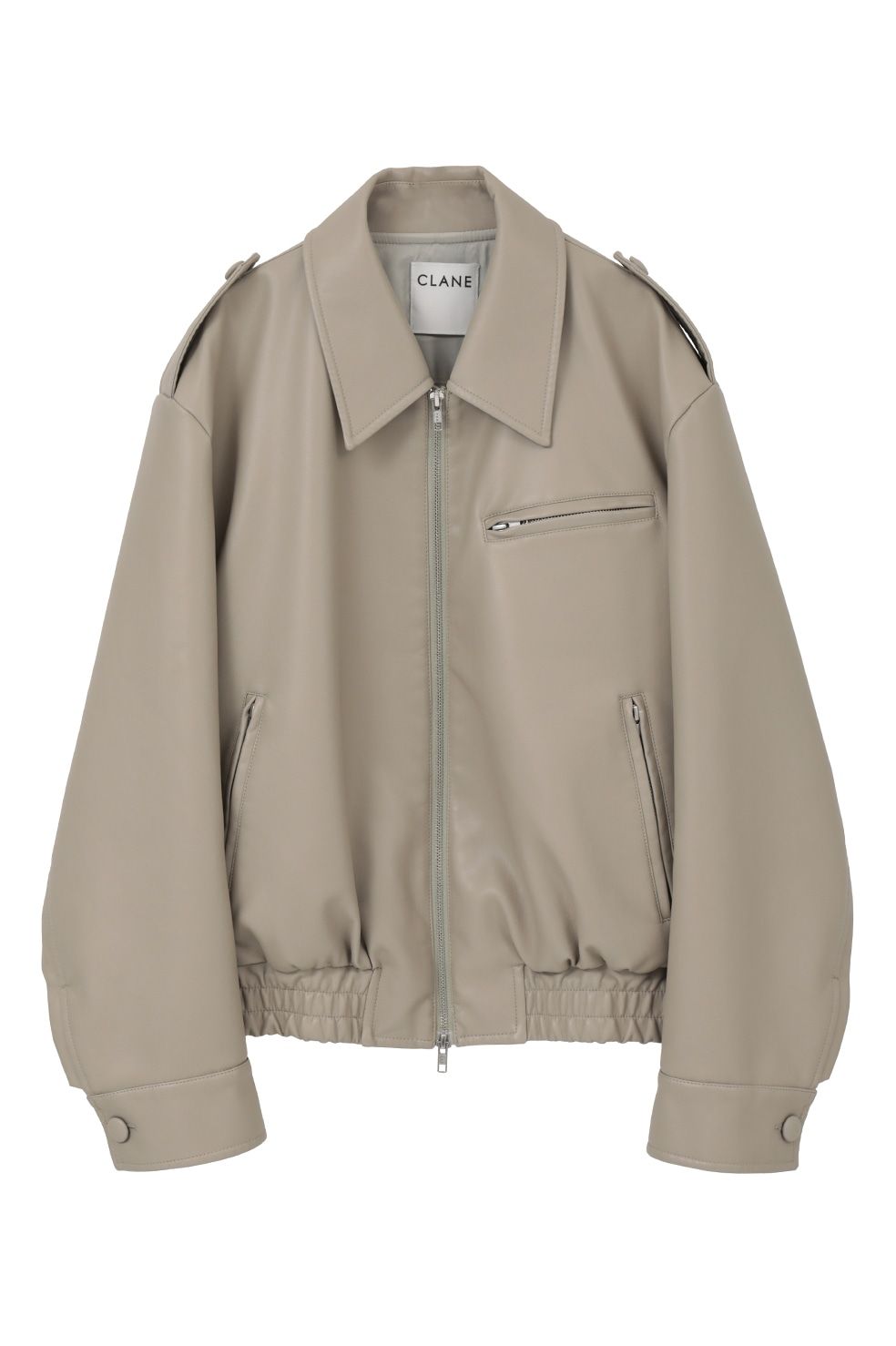 バルキーラインシングルレザージャケット - BULKY LINE SINGLE LEATHER JACKET (MOSS GREEN)