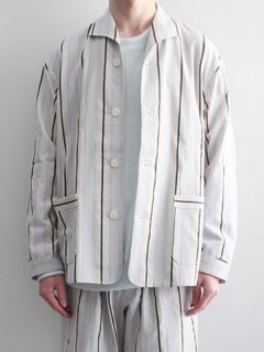 パジャマシャツ "PAJAMA SHIRTS - Cotton stripe -" L.BLUE
