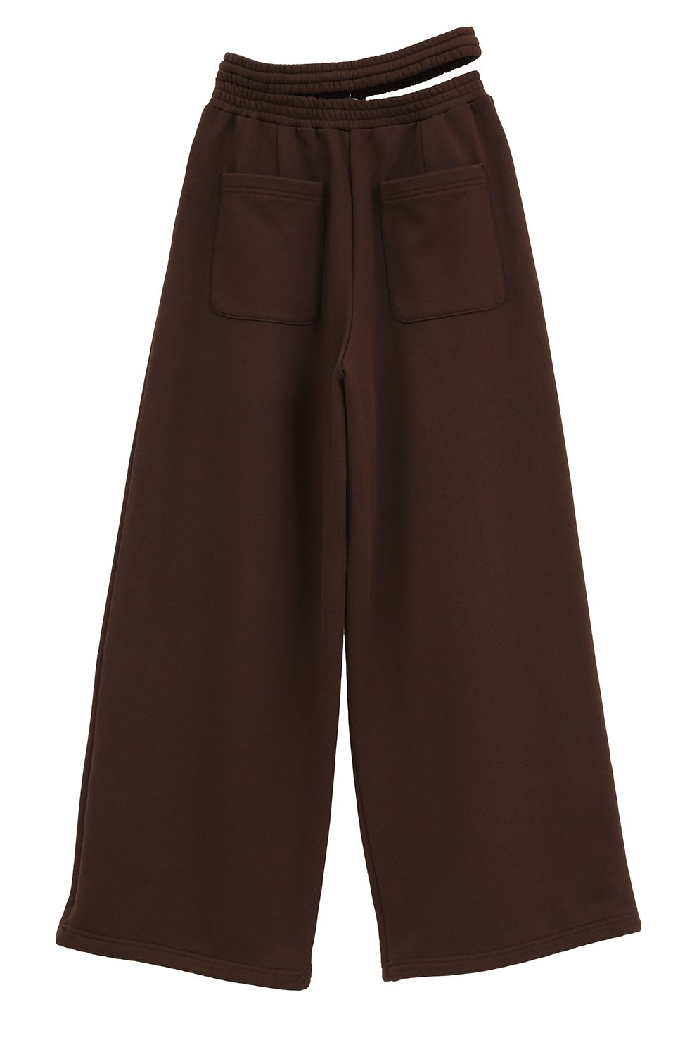 スラッシュ ウエスト スウェットパンツ - SLASH WAIST SWEAT PANTS (BROWN)