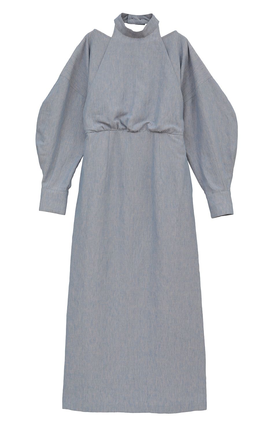 レイヤードワンピース -  HALTER LAYERED ONEPIECE - BLUE