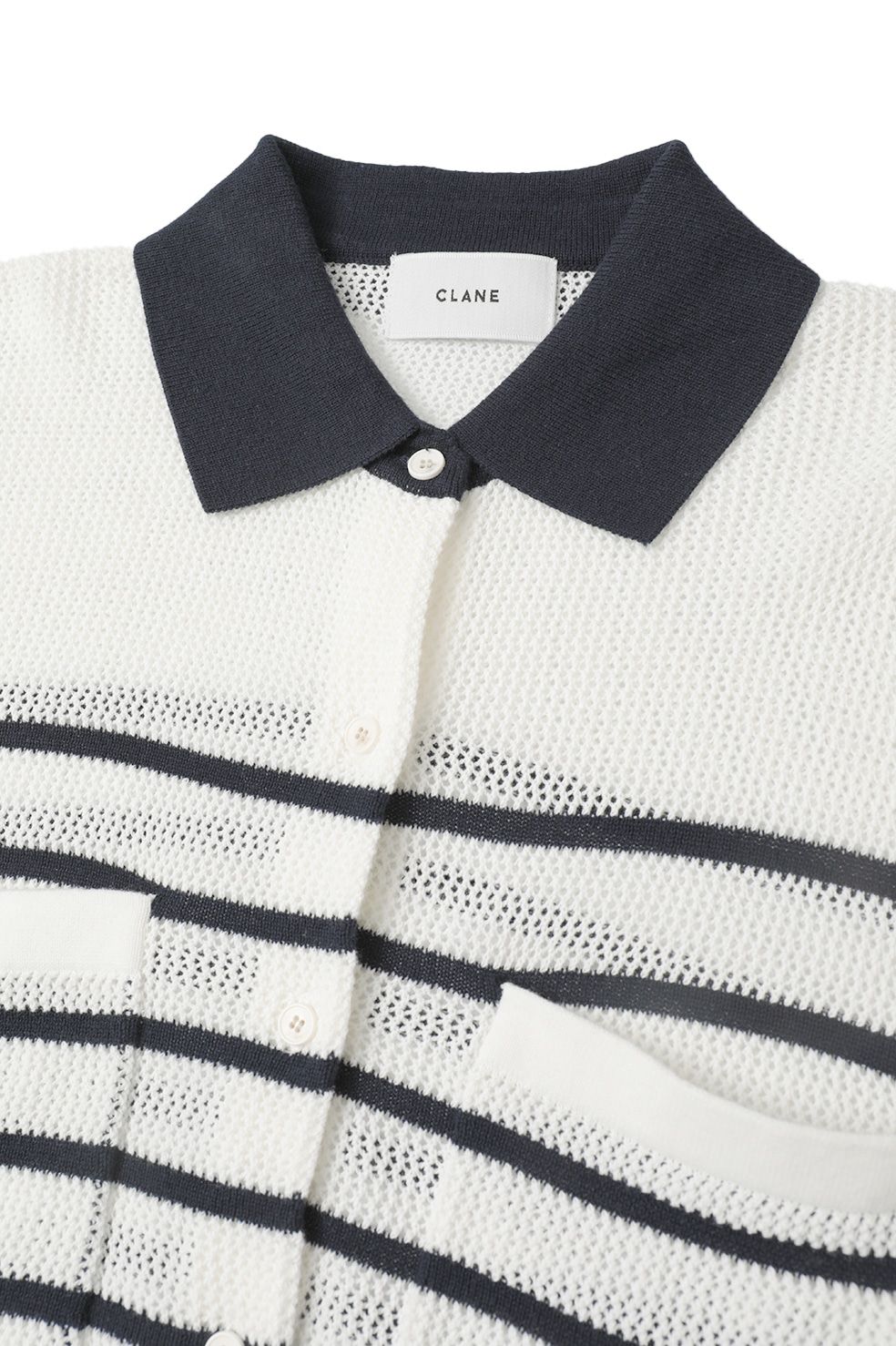 ハーフスリーブオーバーニットシャツ - HALF SLEEVE OVER KNIT SHIRT(NAVY)