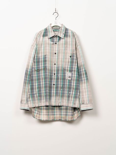 ヴィンテージライク チェックシャツ - Vintage Like Check Shirt (GREEN)