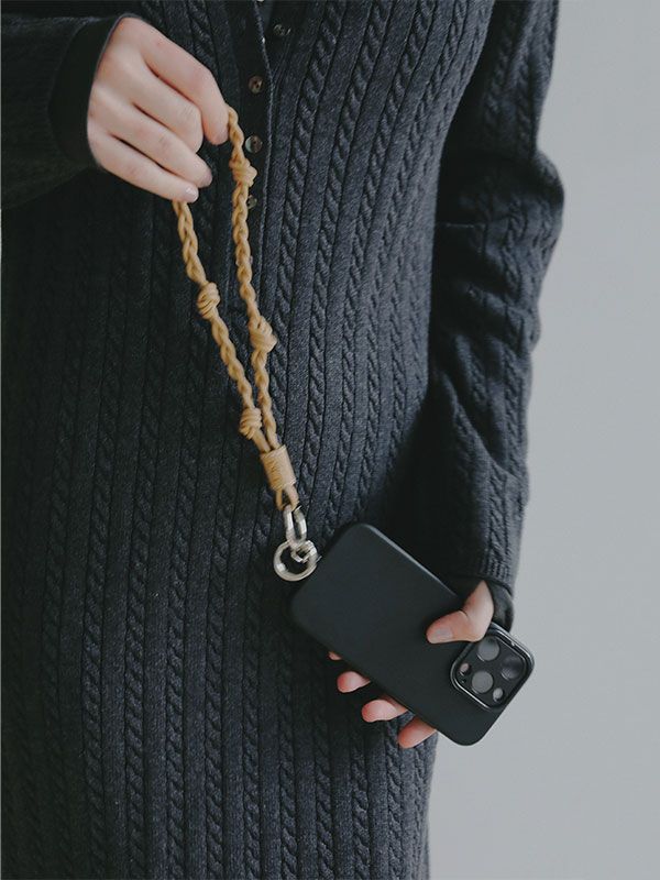 レザーコードショートマルチストラップ (BEIGE)