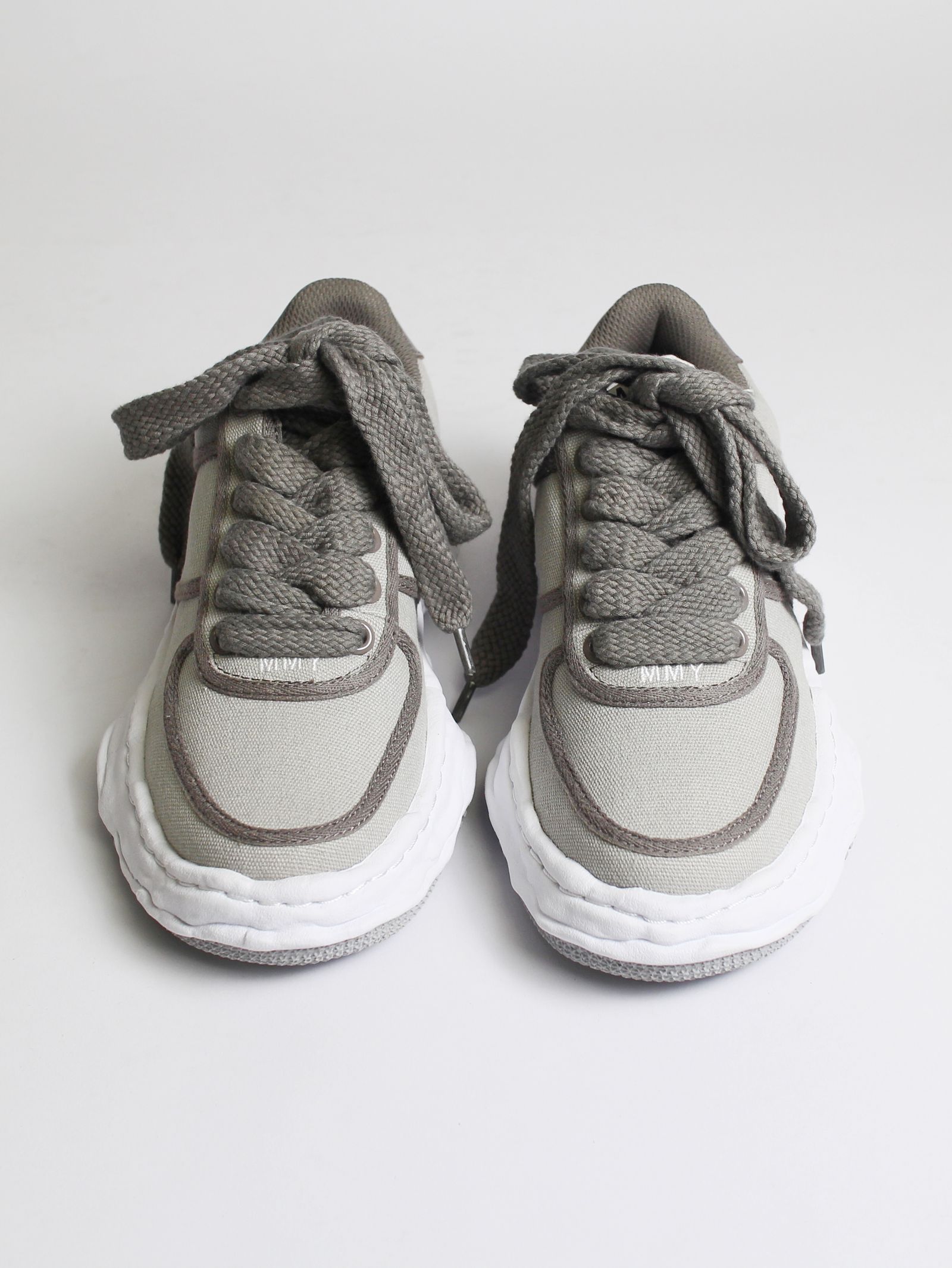 "WAYNE" OG Sole Canvas Low-top Sneaker   A07FW704 - GREY