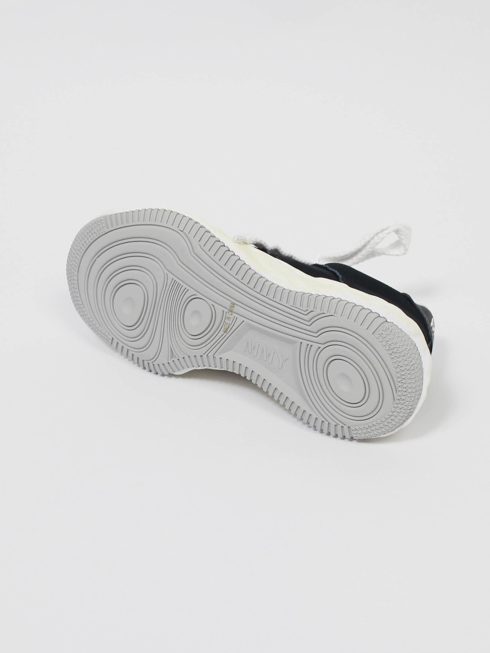 "WAYNE" OG Sole CANVAS LEATHER Low-top Sneake - BLACK