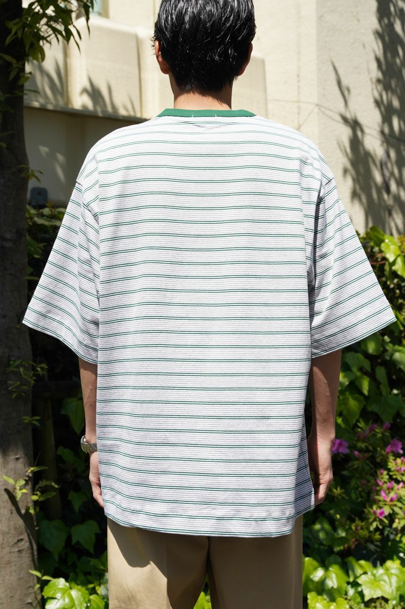 マルチボーダー ショートスリーブ ティーシャツ - MULTI BORDER S/S T-SHIRT GREEN