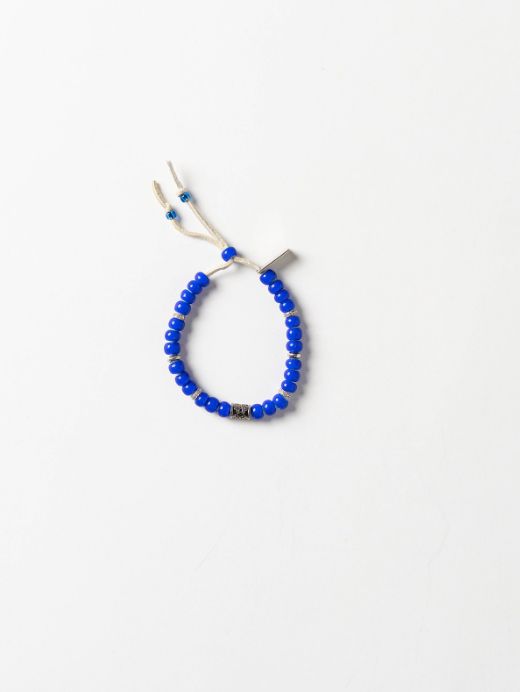 ”KMY ”BEADED BRACELET- ビーズブレスレット - BLUE