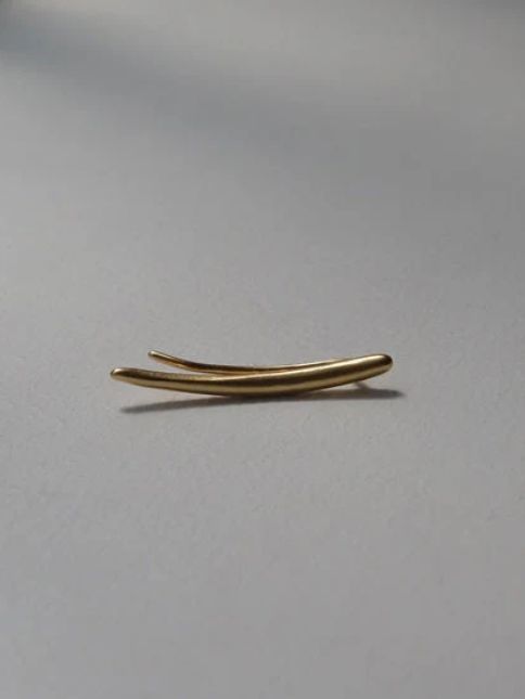 【 片耳用ピアス】 エッジフックピアス GD