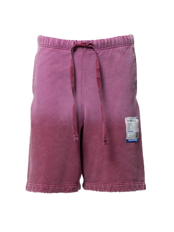 スウェット ショーツ - Sun Faded Like Distressed Sweat Shorts (RED)