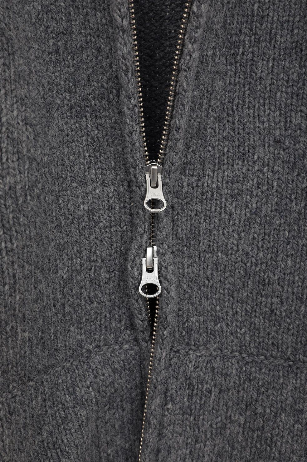 ポケット ジップ ニット｜ POCKET ZIP KNIT TOPS (GREY)