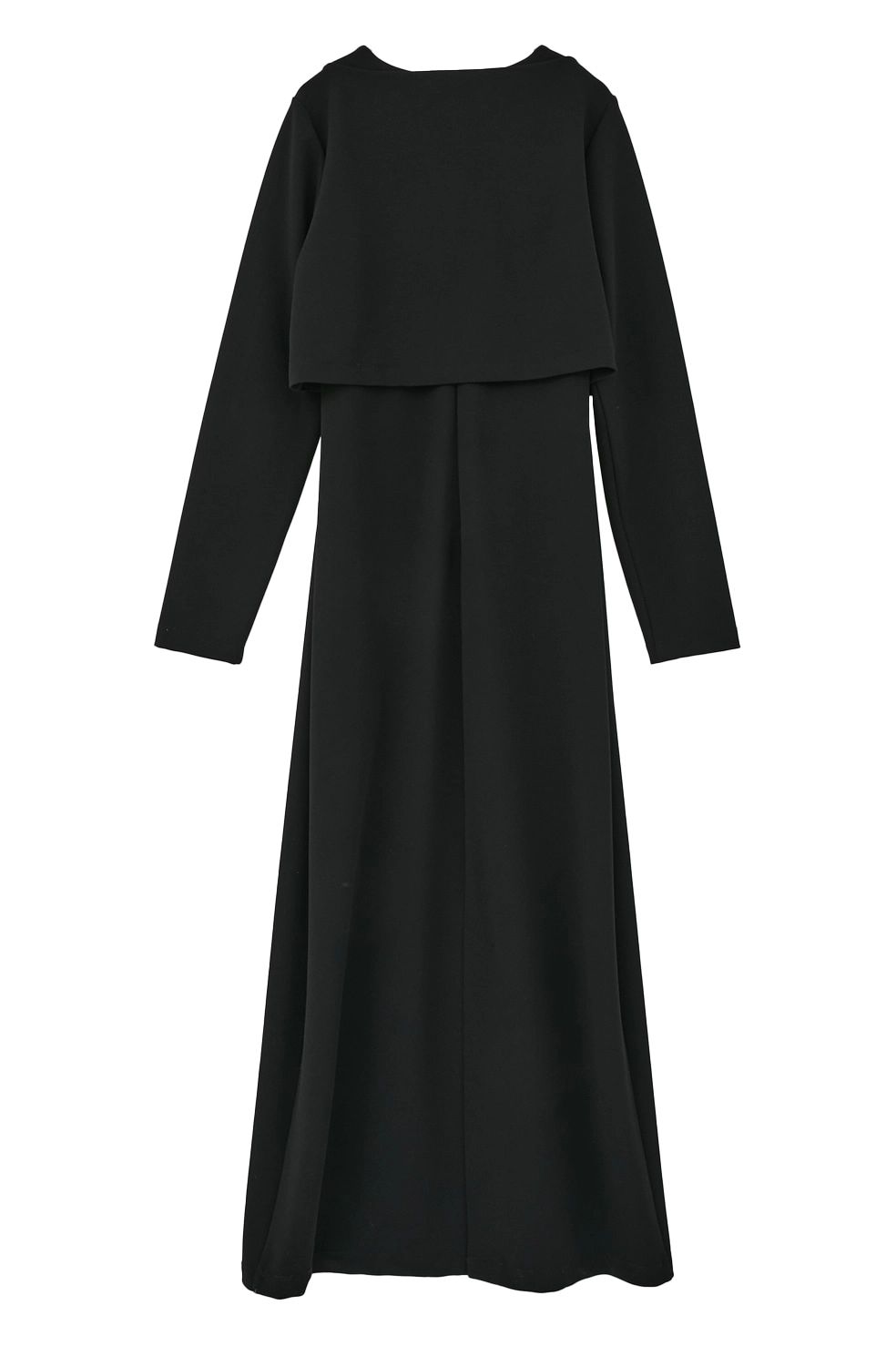 ショートブラウス+ワンピース｜SHORT BLOUSE SET ONE PIECE（BLACK)