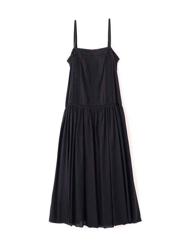 レースコットンキャミワンピース （BLACK)